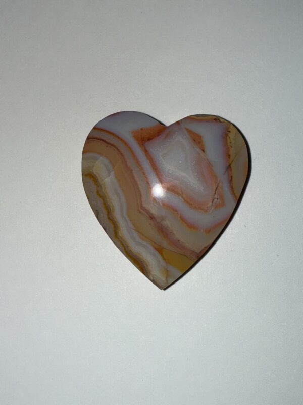 Java Lace Agate Heart (945)