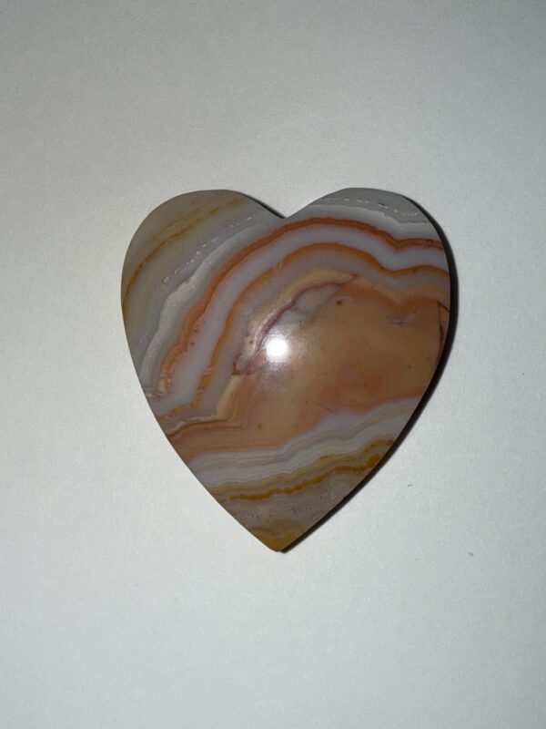 Java Lace Agate Heart (947)