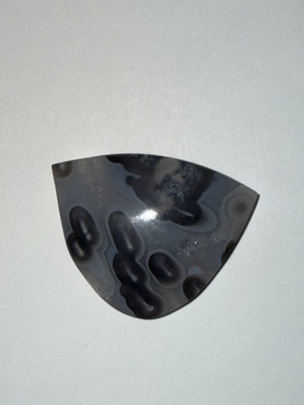 New Mexico Black Tube Agate Cab (202)