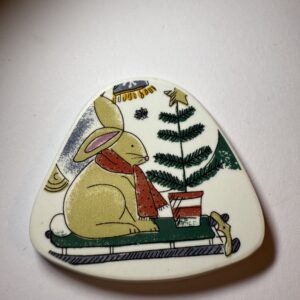 Porcelain Bunny on Sled (159)