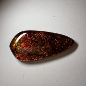 Red Florentine glass cab (195)