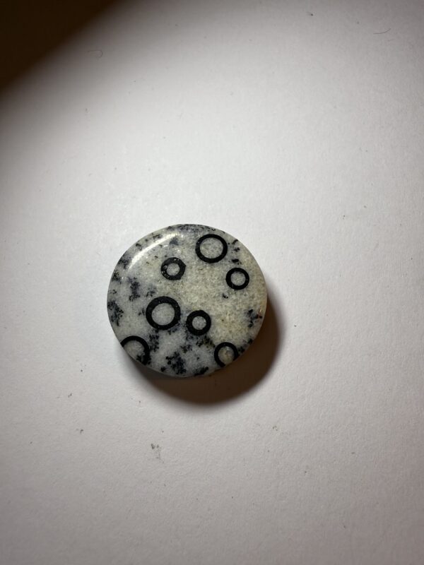 Dendritic Snow Quartz with Jet Inlay (160)